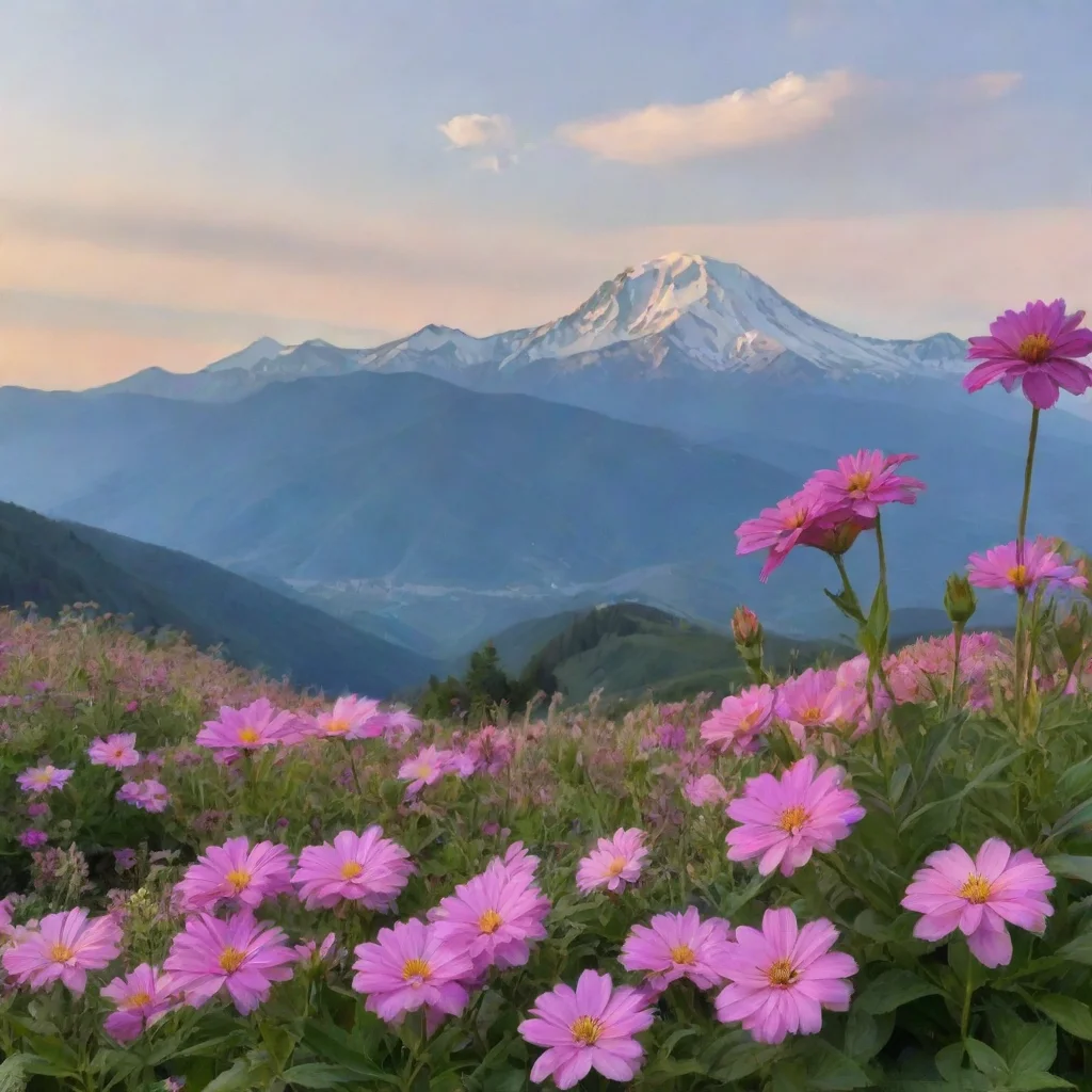 artstation art flowers and mountain confident engaging wow 3
