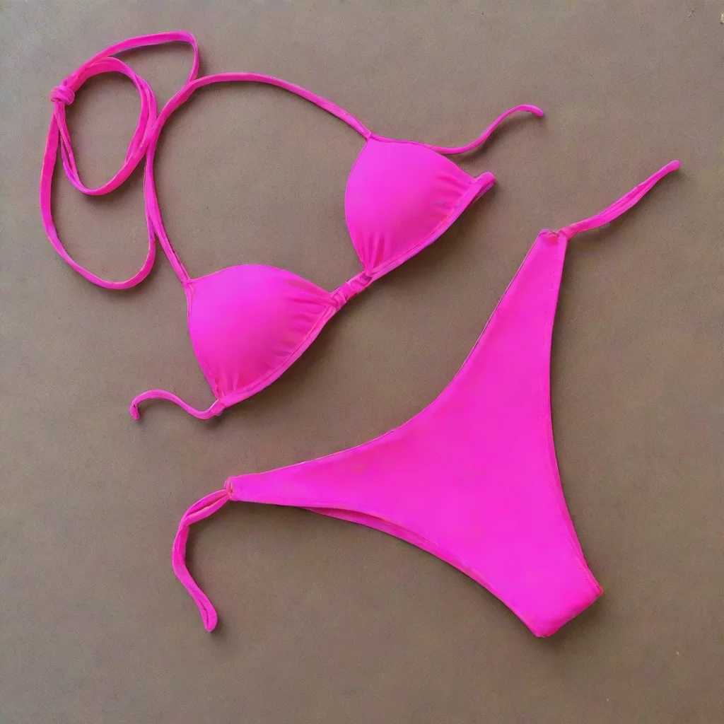 aiartstation art fluorescent pink micro bikinis confident engaging wow 3