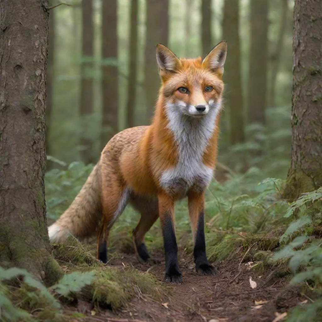 artstation art fox in the woods confident engaging wow 3