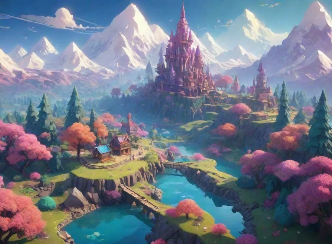 aiartstation art fractal dreamscape epic hd environment low poly lovely world cozy art share confident engaging wow 3 landscape43