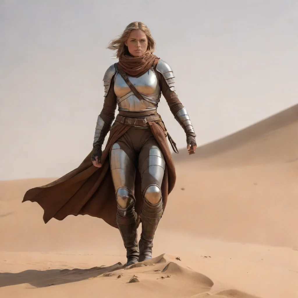 aiartstation art fremen female warrior on dune confident engaging wow 3