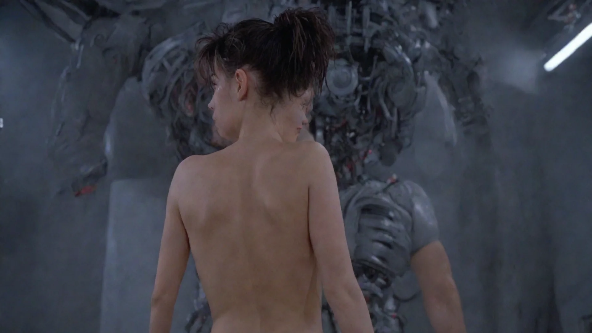 aiartstation art from movie event horizon 1997 from movie tetsuo 1989 from movie virus 1999 400lb show girls from behind made of machine  good looking trending confident engaging wow 3 wide