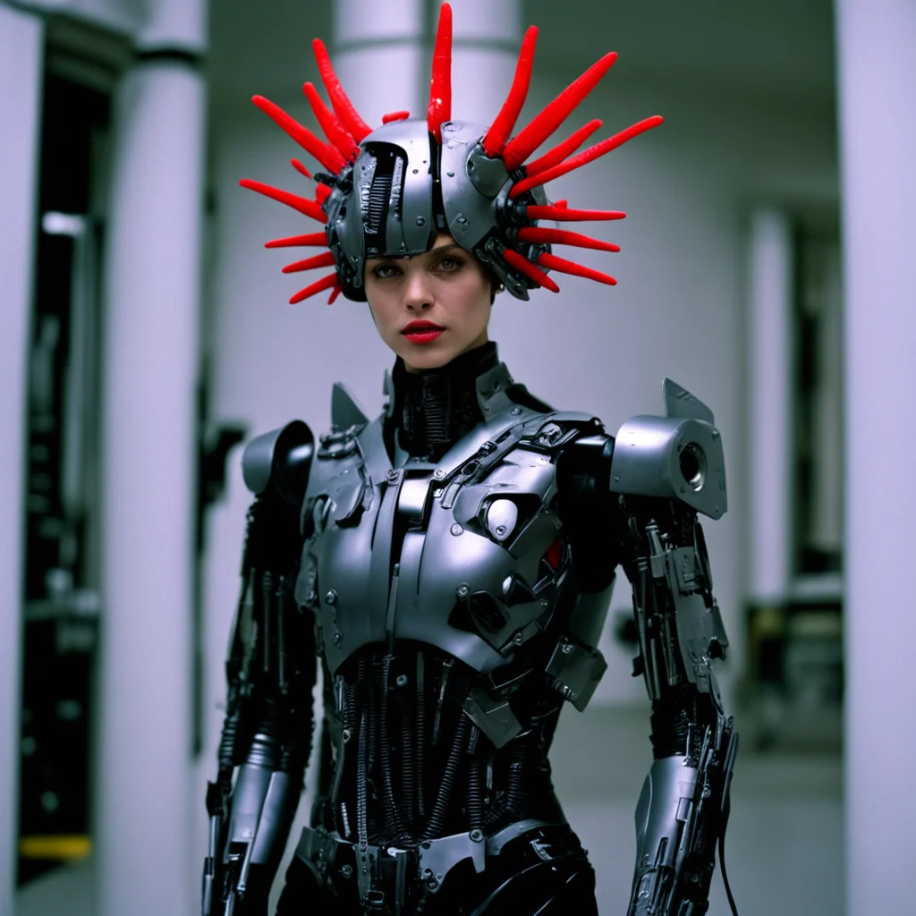aiartstation art from movie event horizon 1997 from movie tetsuo 1989 from movie virus 1999 amouranth wearing bird head made of machine p confident engaging wow 3