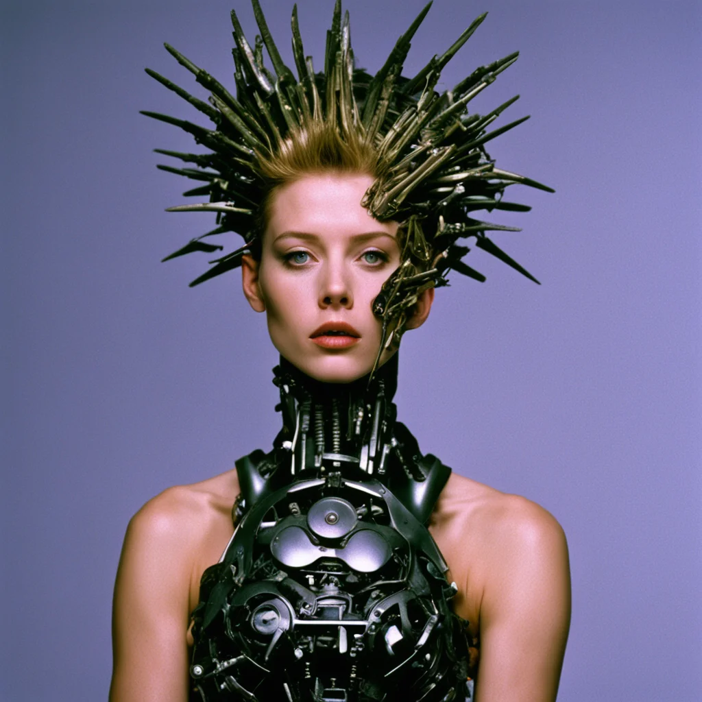 aiartstation art from movie event horizon 1997 from movie tetsuo 1989 from movie virus 1999 scarlett johansson wearing bird head made of machine p confident engaging wow 3