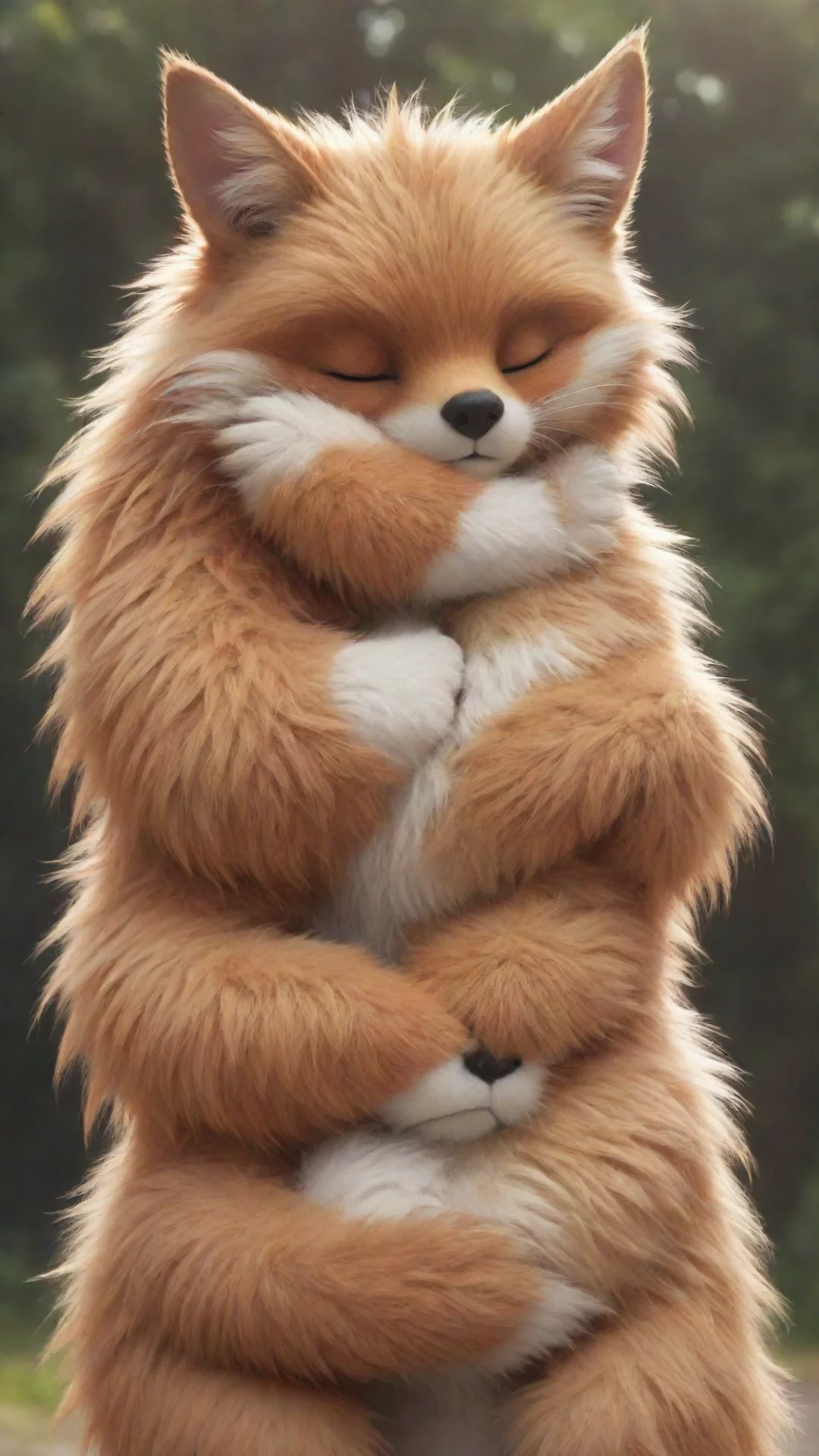 artstation art furry hug confident engaging wow 3 tall