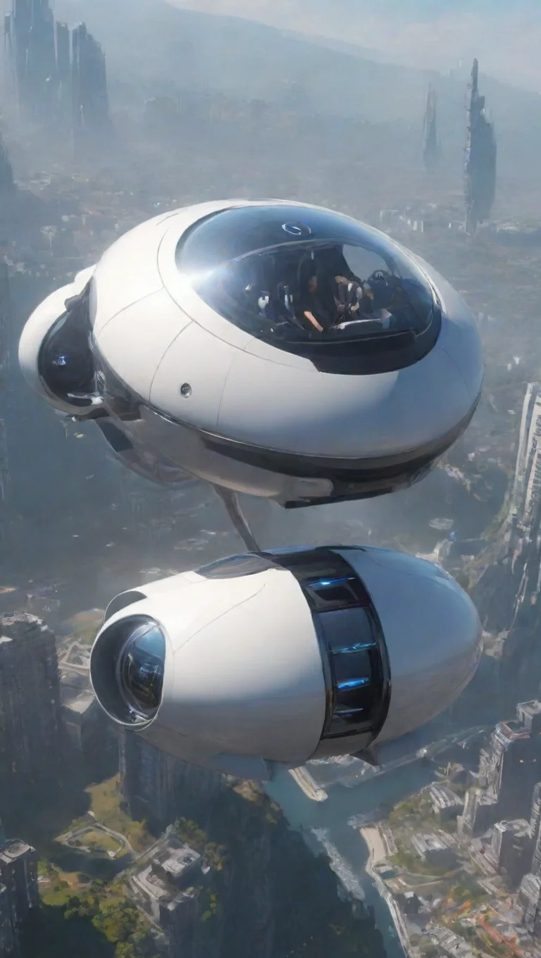 aiartstation art futuristic self driving flying pod comfort luxury concept realism confident engaging wow 3 tall