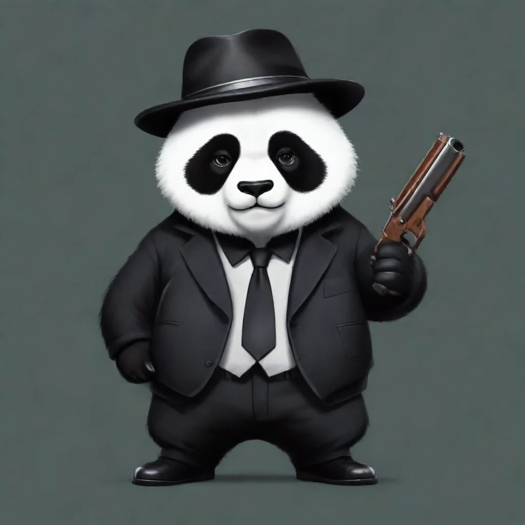 artstation art gangster panda confident engaging wow 3