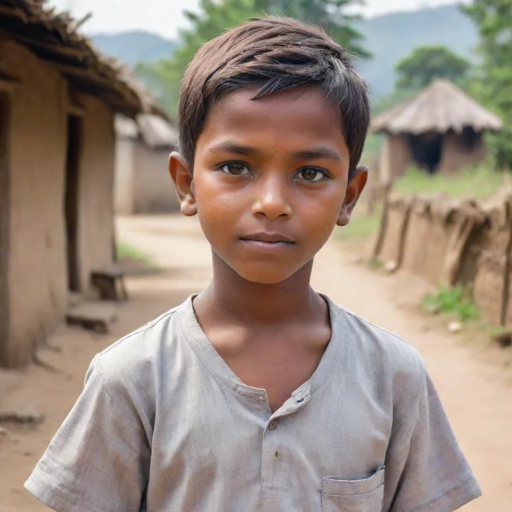 aiartstation art generate an image of boy in indian village confident engaging wow 3