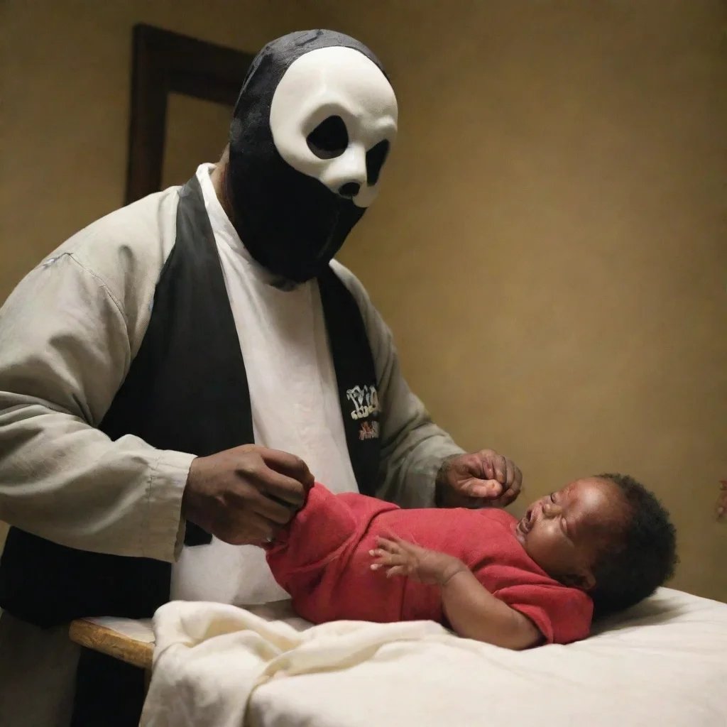 aiartstation art ghostface torturing a newborn baby confident engaging wow 3