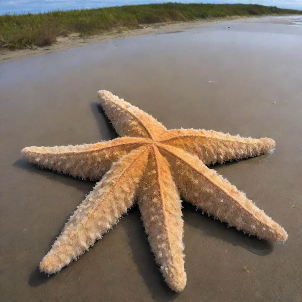 aiartstation art giant furred starfish on land confident engaging wow 3