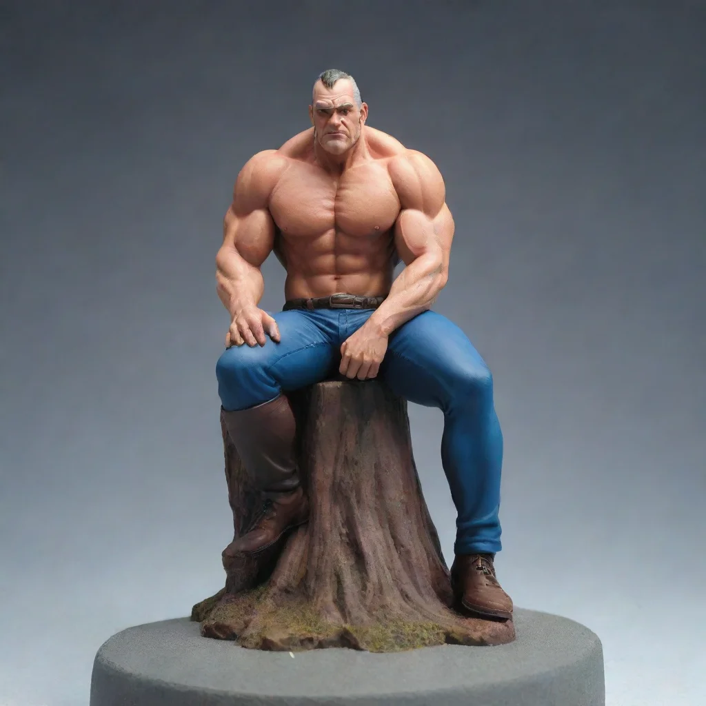artstation art giant man sitting on tiny confident engaging wow 3