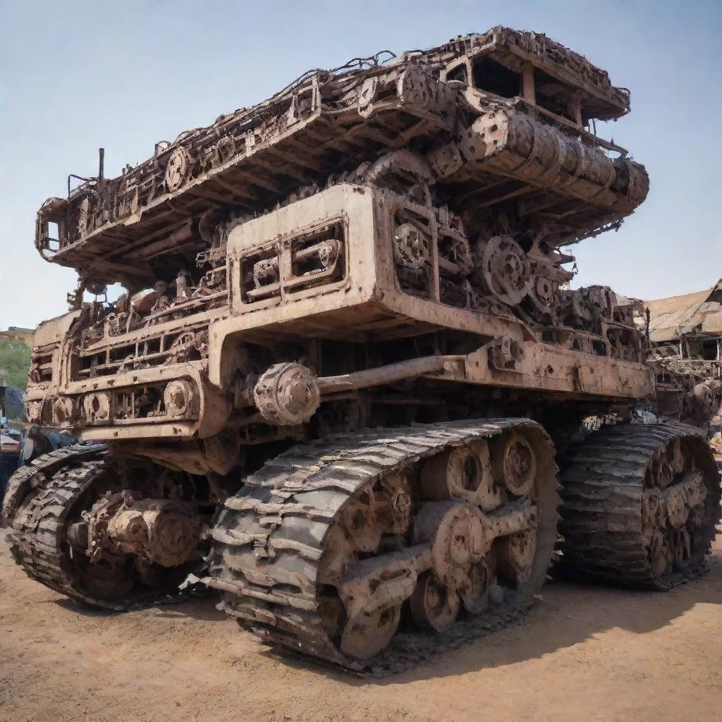 artstation art gigantic vehicle with mechanical tracks confident engaging wow 3