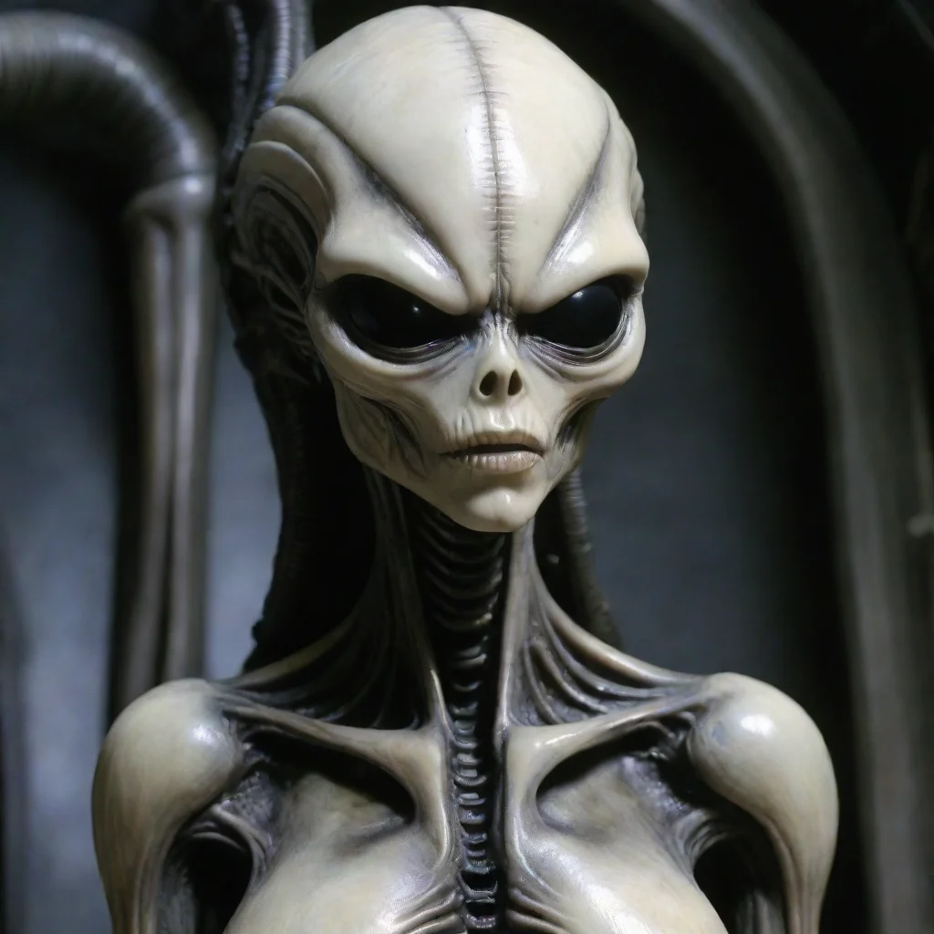 aiartstation art giger alien standing discolored pale  skin confident engaging wow 3