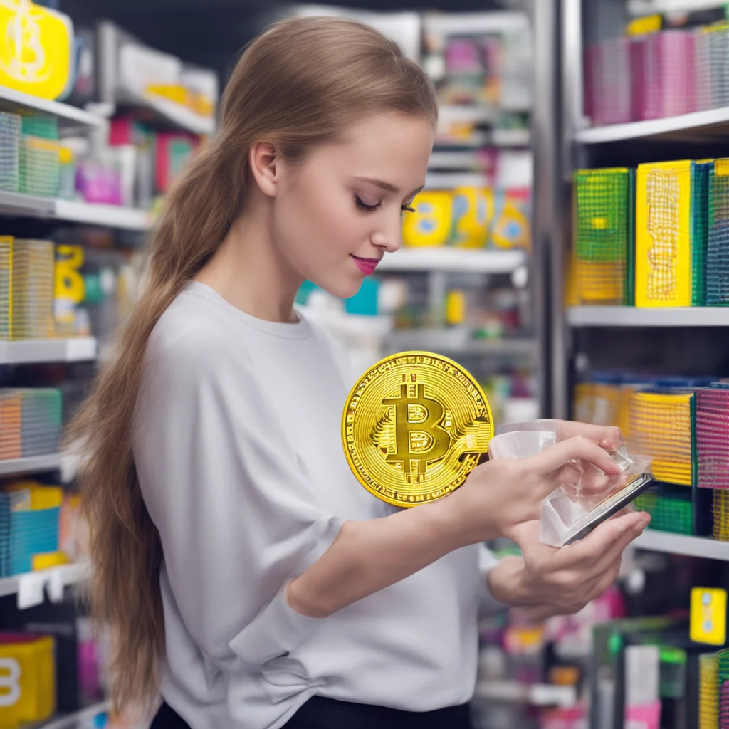 aiartstation art girl buying bitcoin confident engaging wow 3