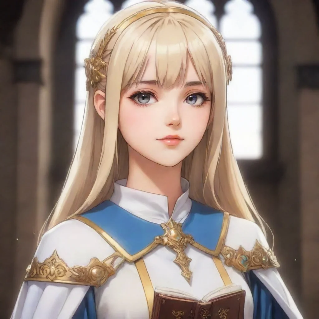 aiartstation art girl cleric in anime style confident engaging wow 3