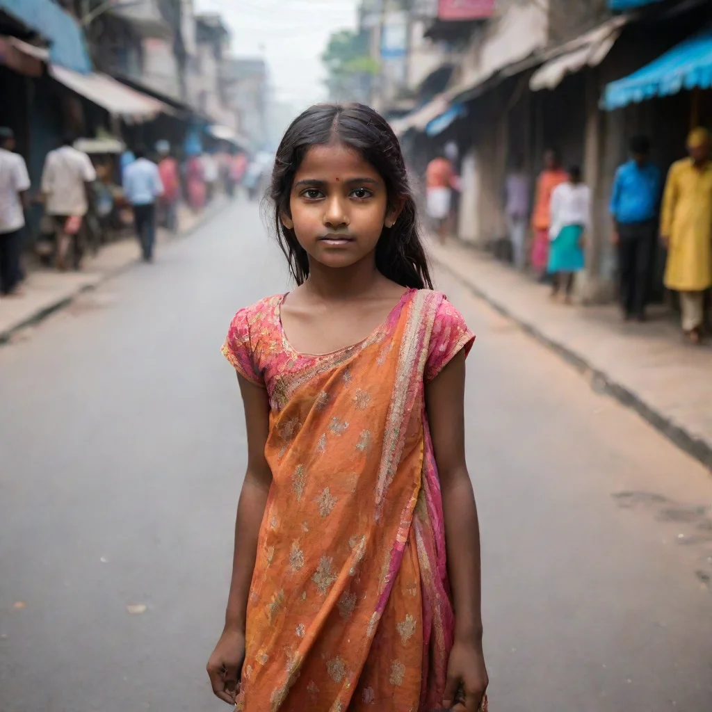 artstation art girl in indian streets confident engaging wow 3