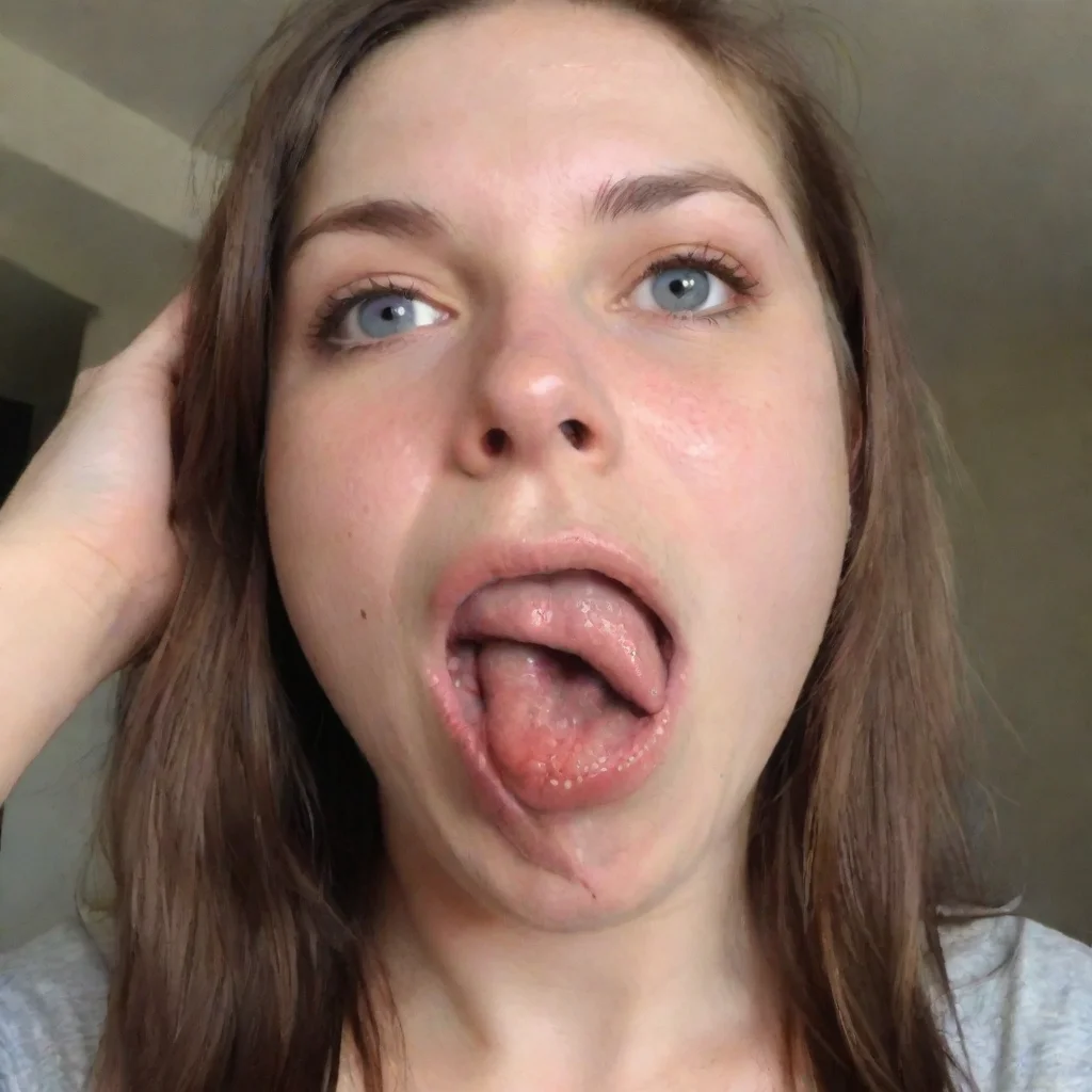 artstation art girl with her tongue out getting a big load of sperm put all over her confident engaging wow 3