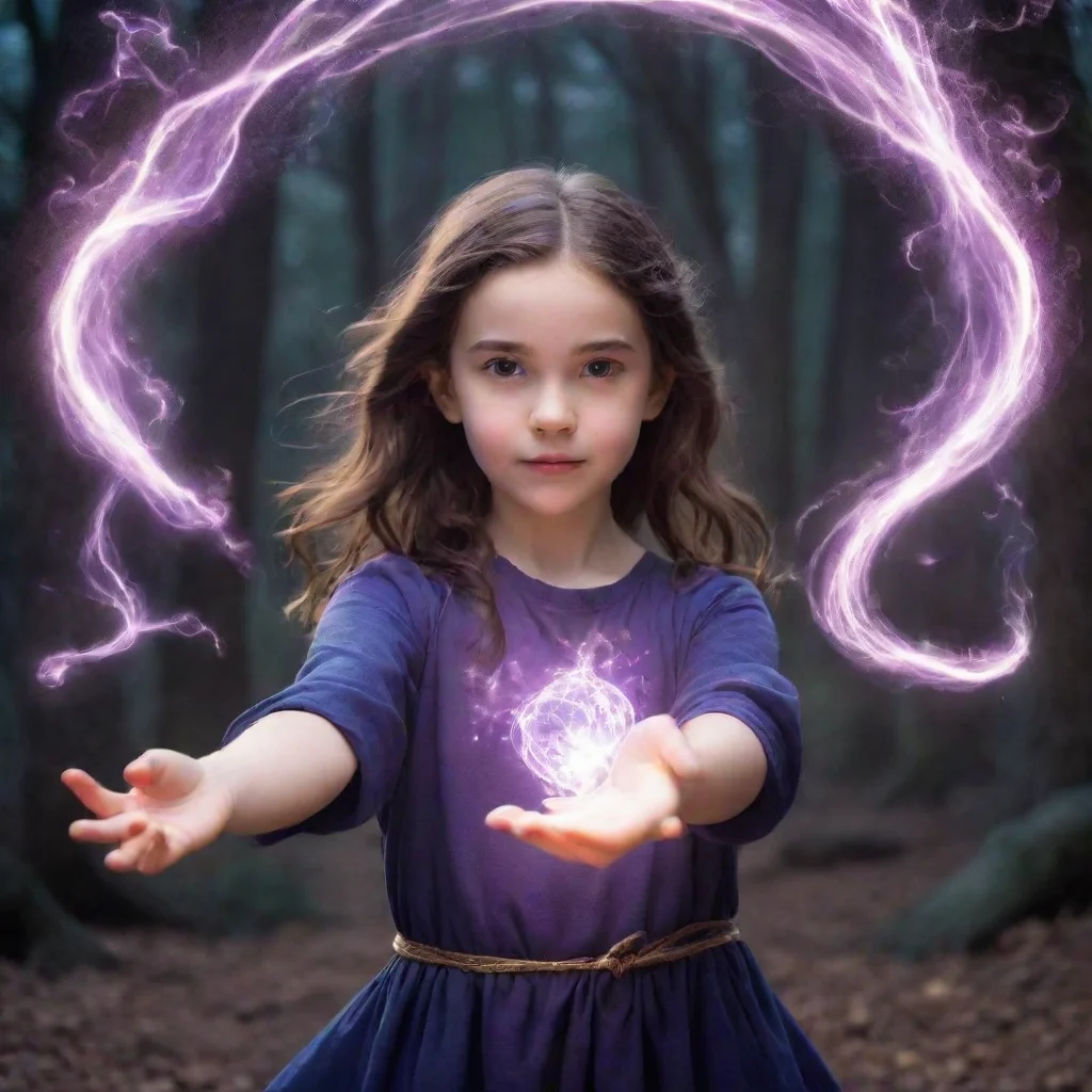 artstation art girl with magic powers  confident engaging wow 3