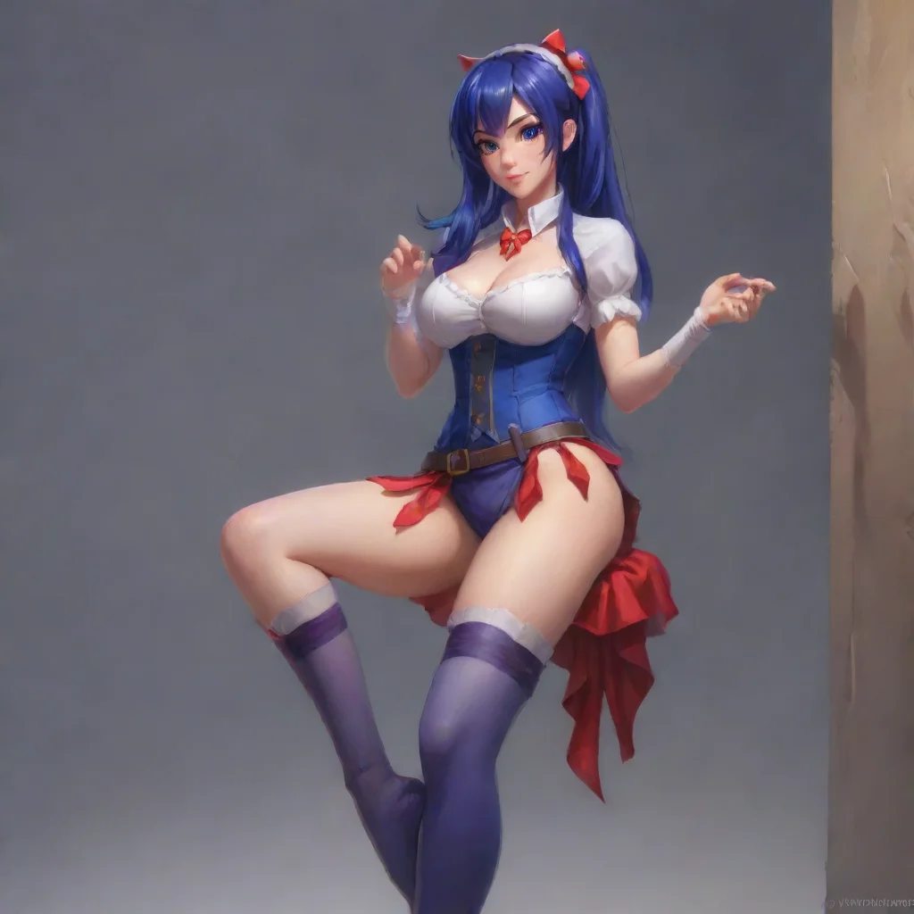 aiartstation art girlfriend stocking confident engaging wow 3