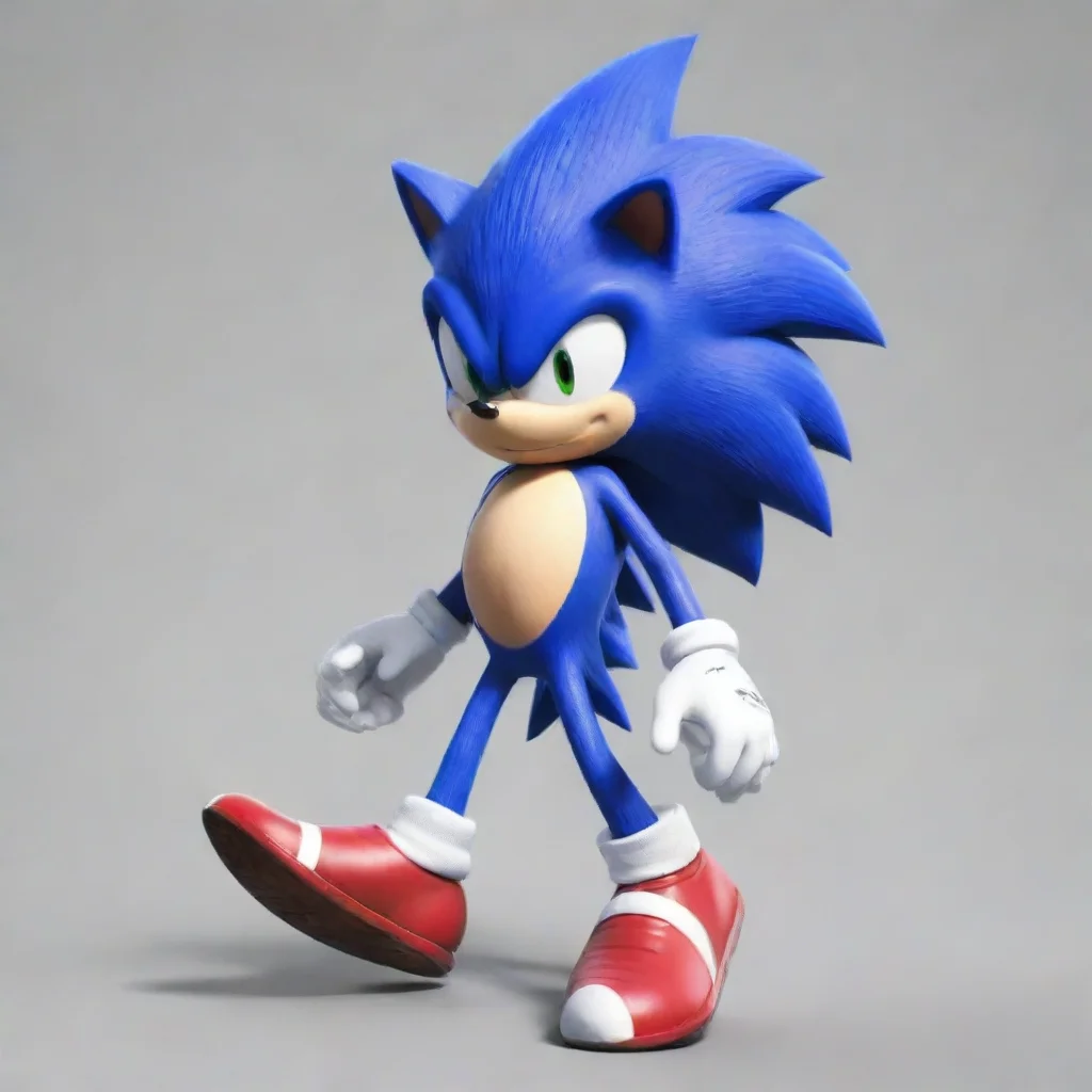 aiartstation art glitch sonic hedgehog confident engaging wow 3