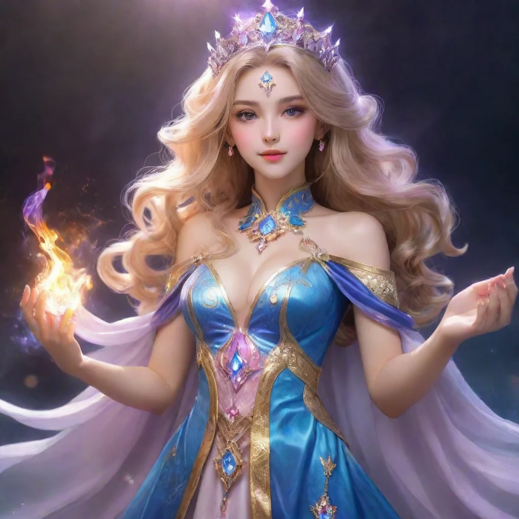 aiartstation art god feminine majestic mage princess confident engaging wow 3
