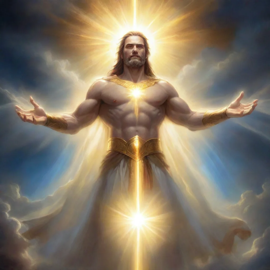 aiartstation art god of light confident engaging wow 3