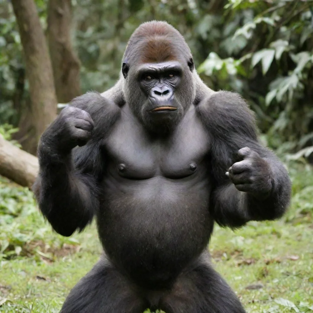 artstation art gorilla punch confident engaging wow 3