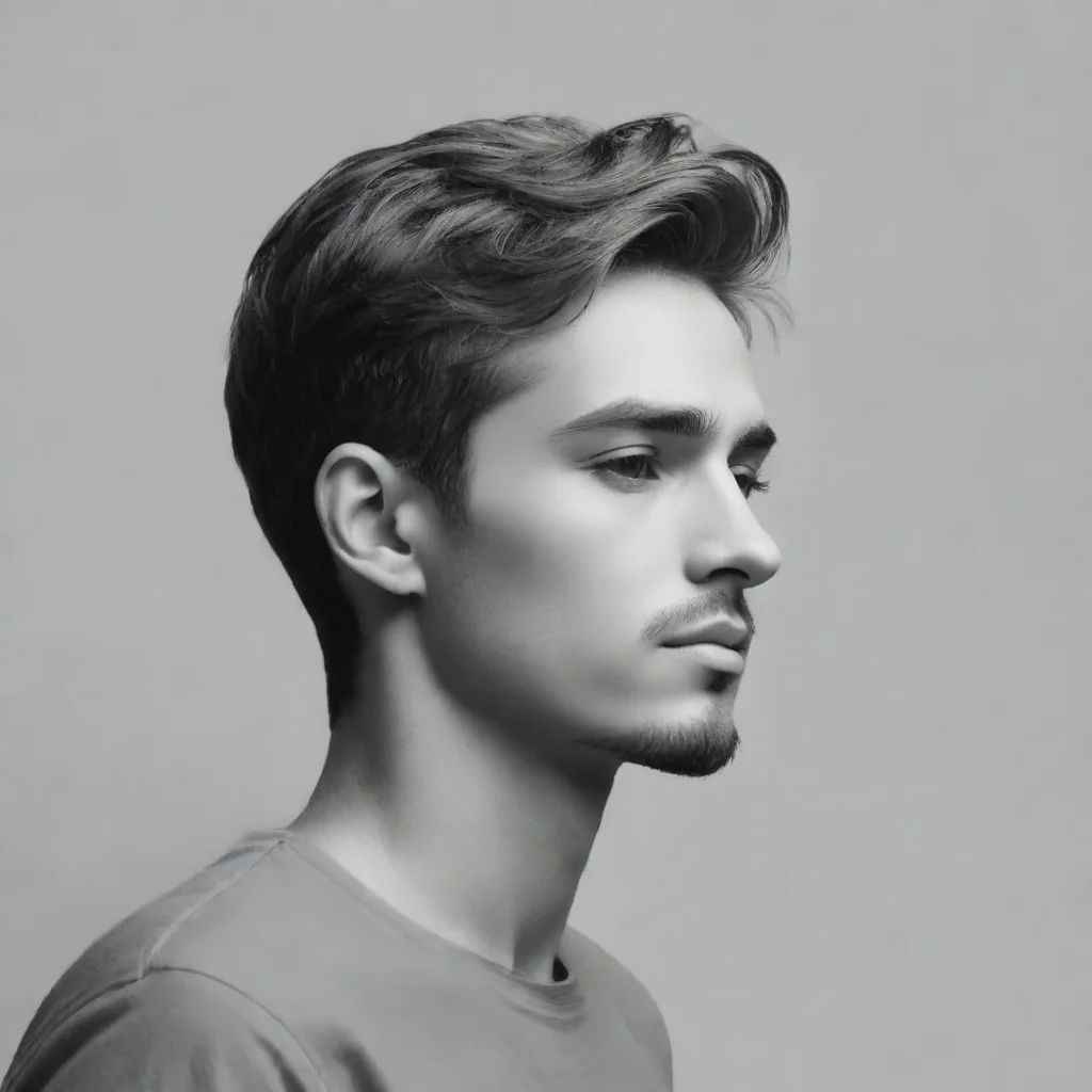aiartstation art gray profile picture with minimalistic  confident engaging wow 3
