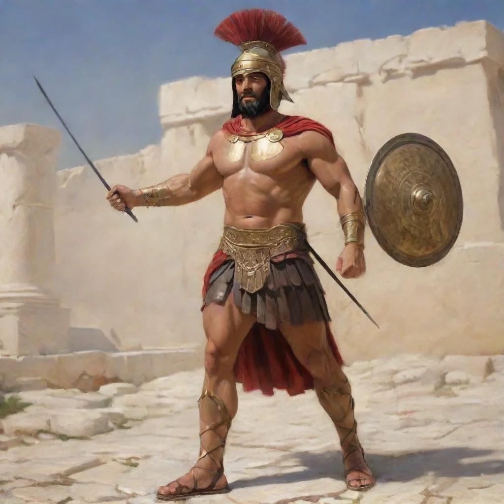aiartstation art greek warrior  confident engaging wow 3
