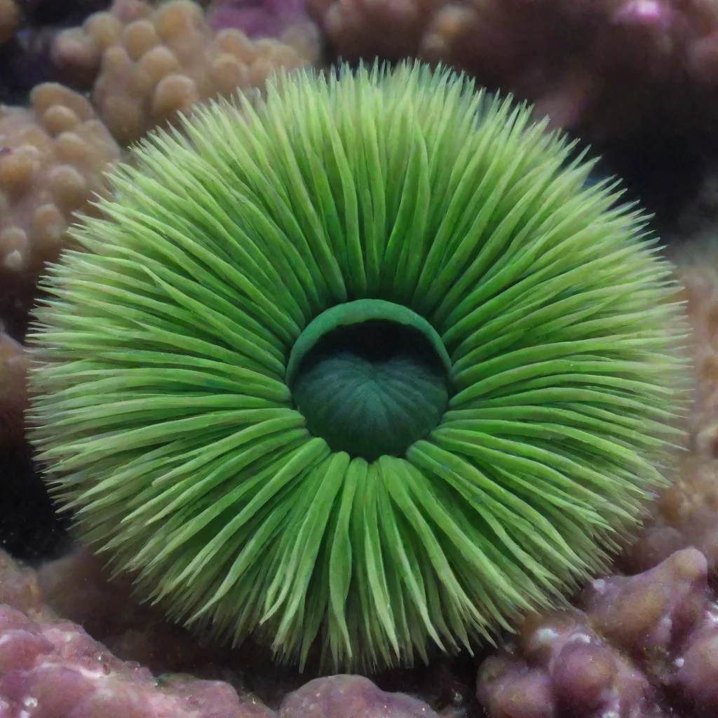 aiartstation art green fur coved sea anemone confident engaging wow 3