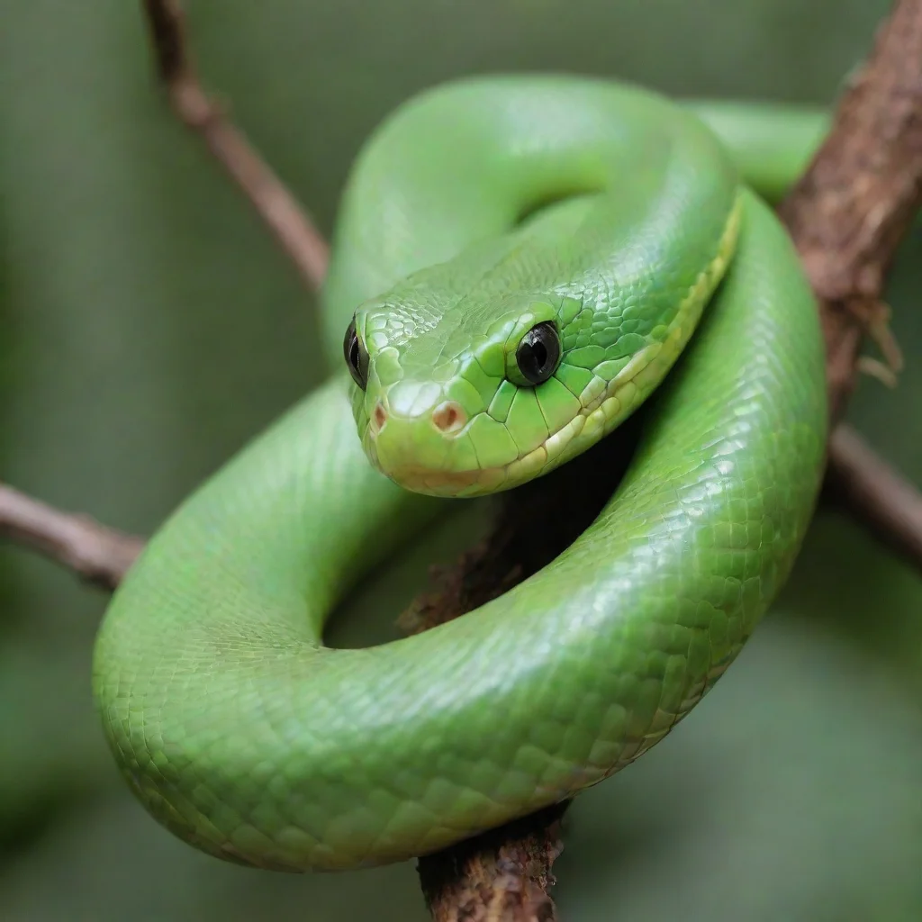 artstation art green tree snake confident engaging wow 3