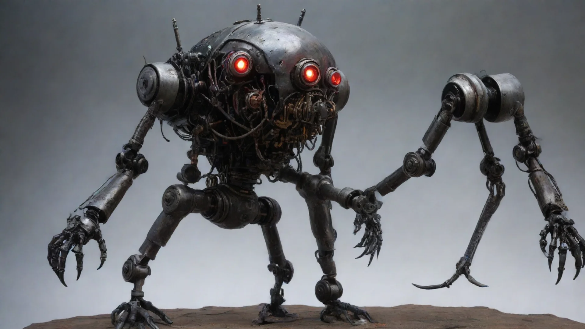 aiartstation art grimdark aetherophasic engine powered evil robot confident engaging wow 3 wide