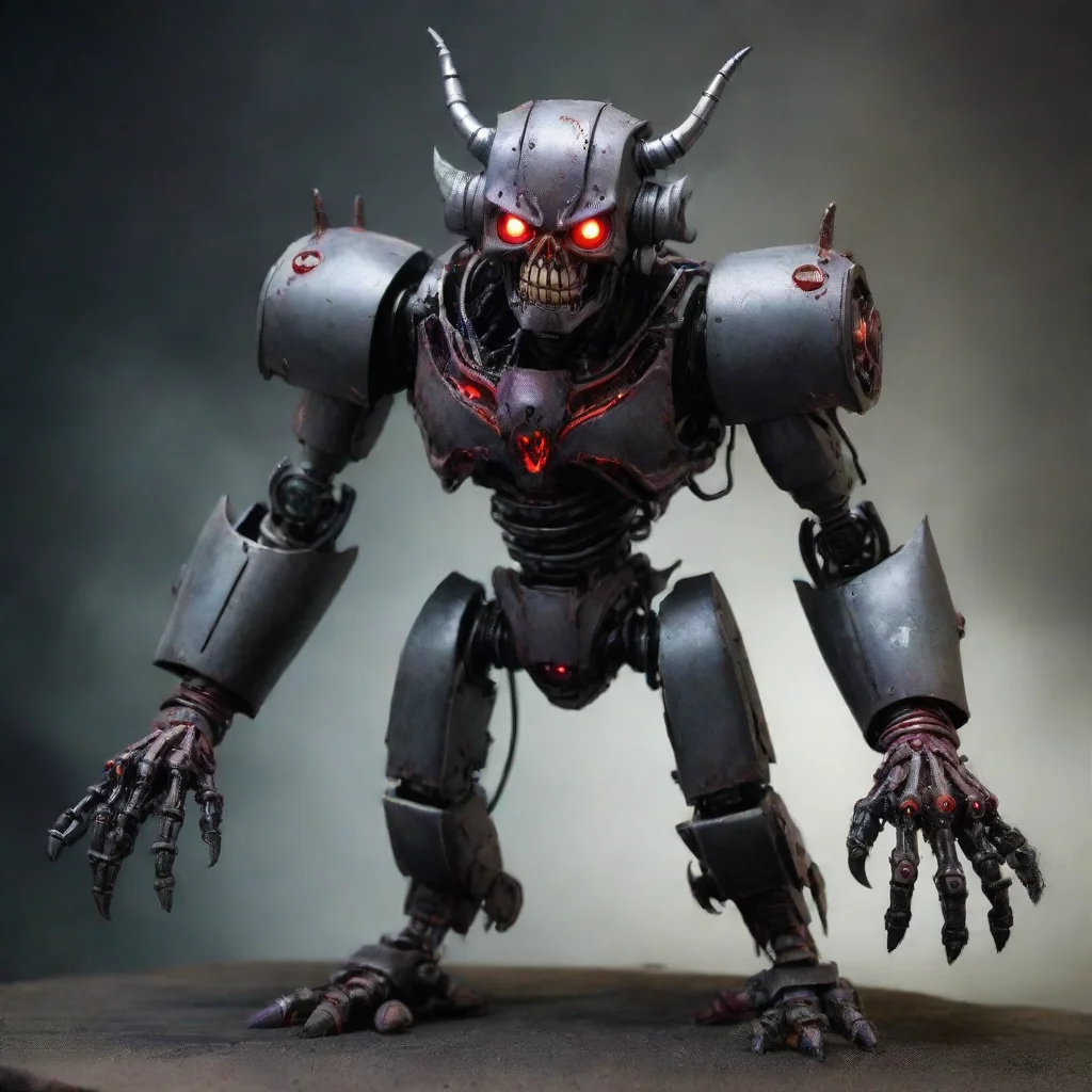 aiartstation art grimdark demon possession of evil robot confident engaging wow 3