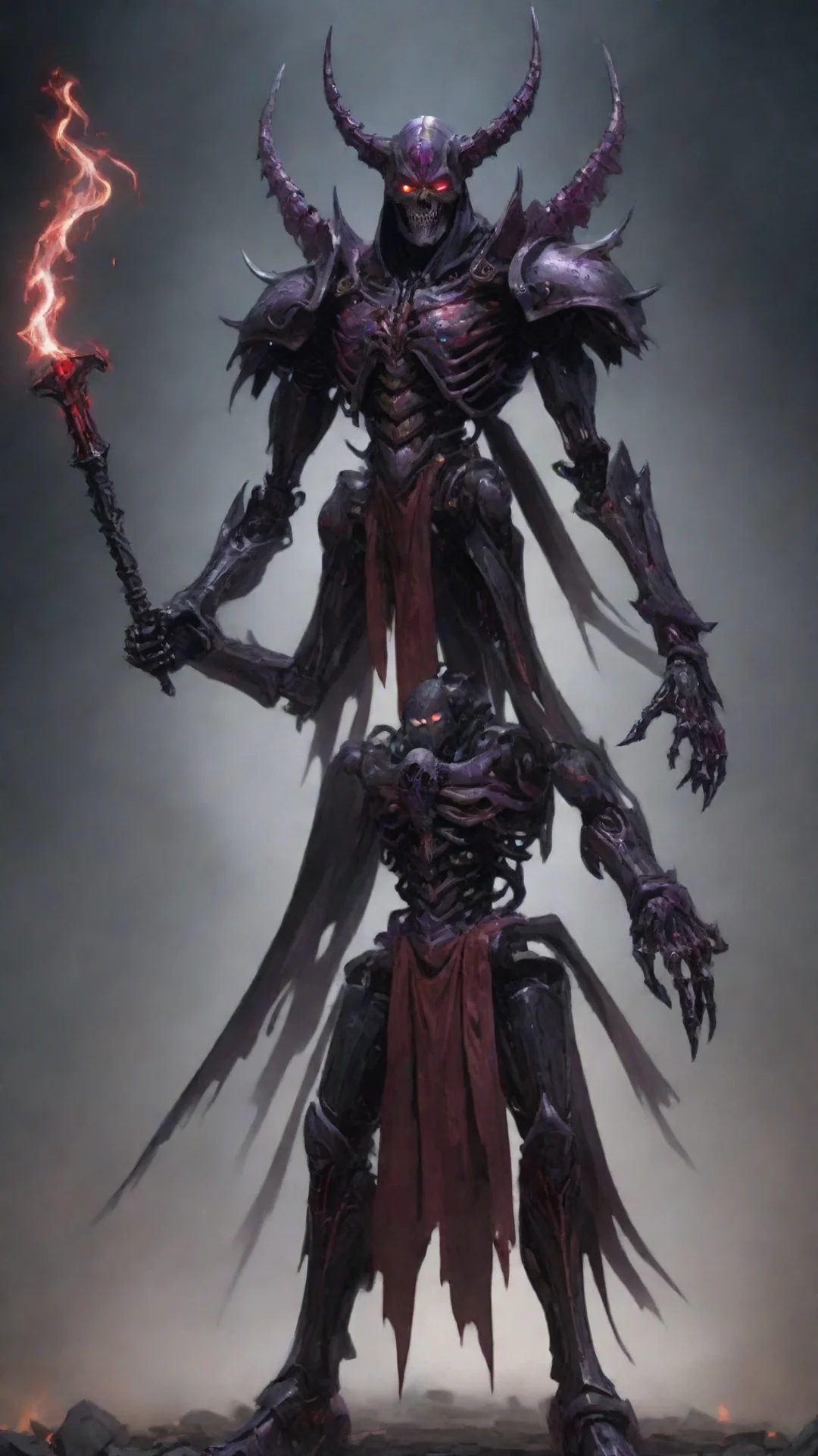 aiartstation art grimdark evil ai overlord confident engaging wow 3 tall