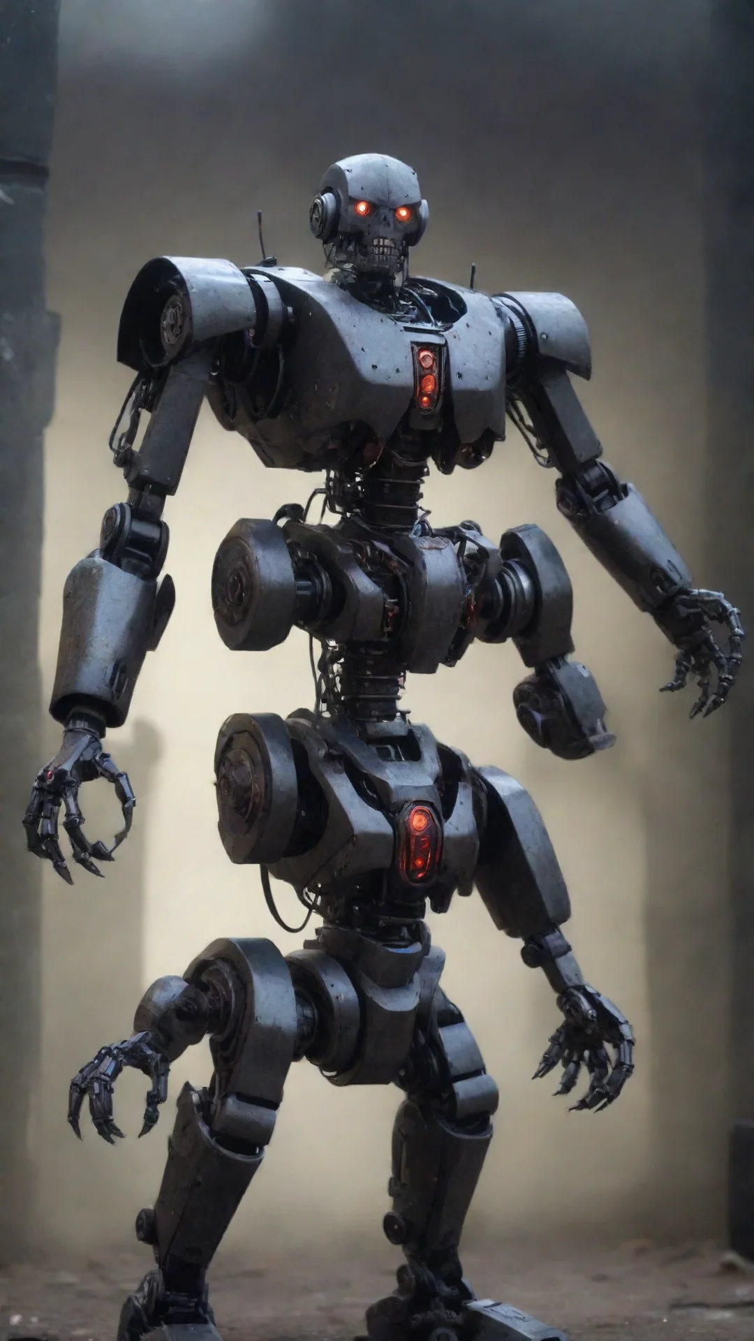 aiartstation art grimdark evil ai overlord robot confident engaging wow 3 tall