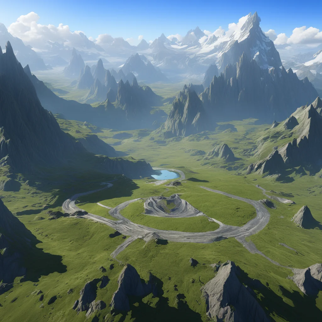 aiartstation art halo infinite video game environment viewed from above alpine environment environment art trending on artstation ar 169 confident engaging wow 3