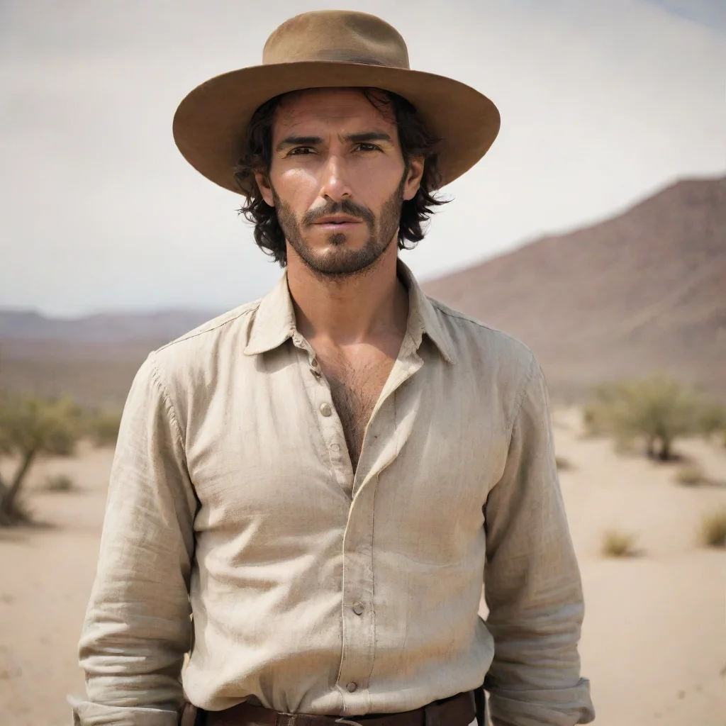 aiartstation art handsome spanish man from the 1800s in the desert confident engaging wow 3