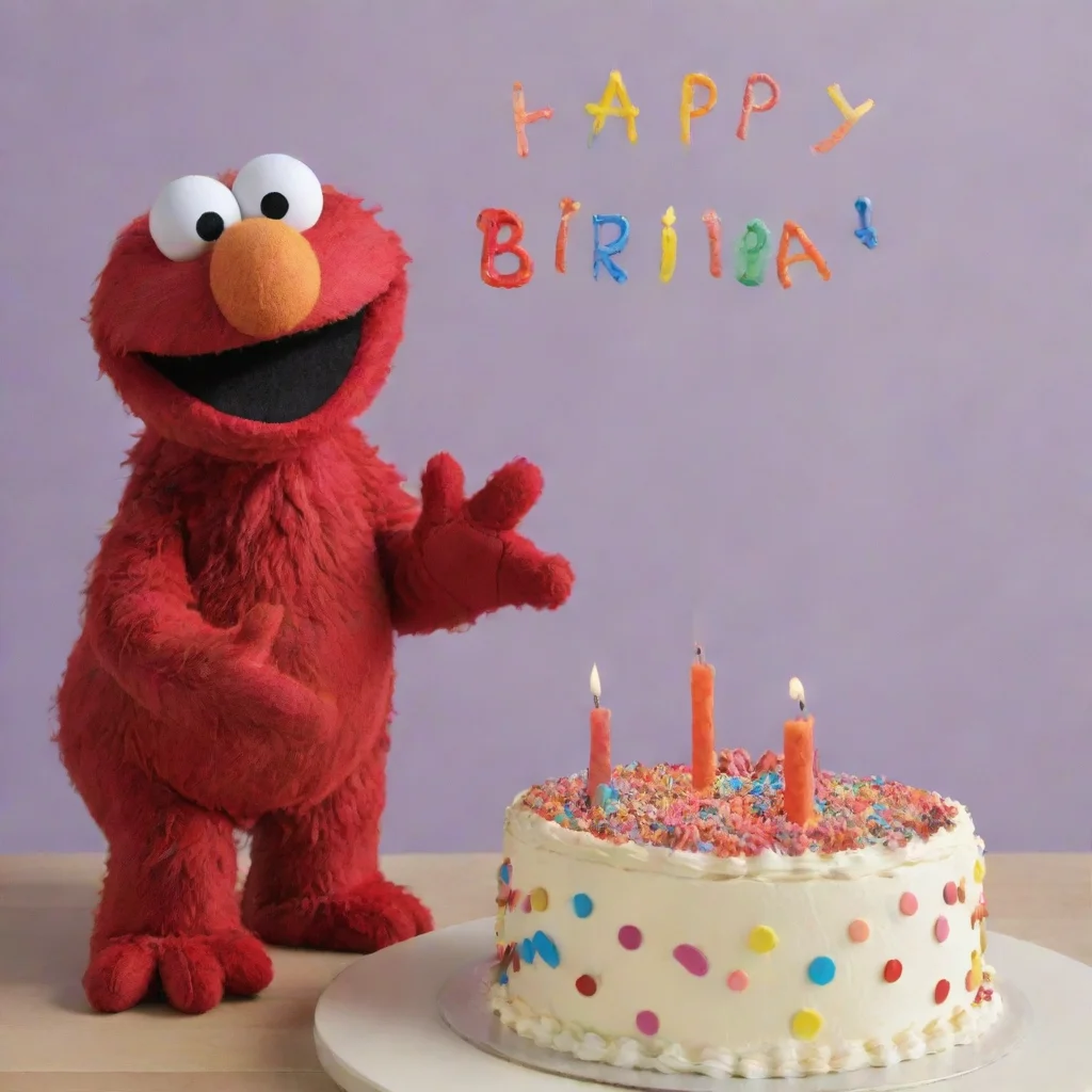 aiartstation art happy birthday elmo confident engaging wow 3