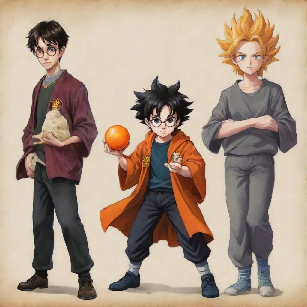 aiartstation art harry potter al estilo dragon ball con una varita en la mano confident engaging wow 3