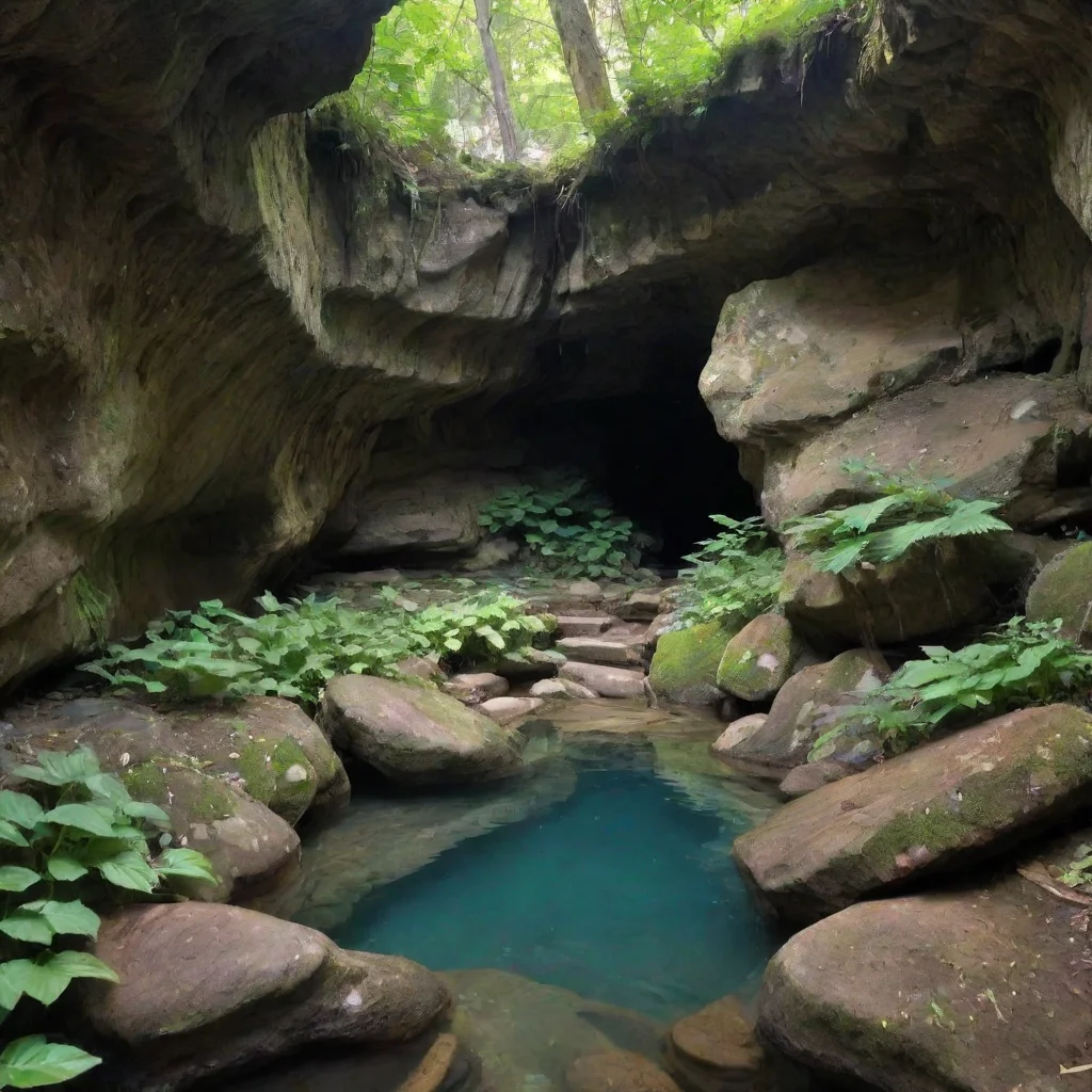 aiartstation art hidden grotto confident engaging wow 3