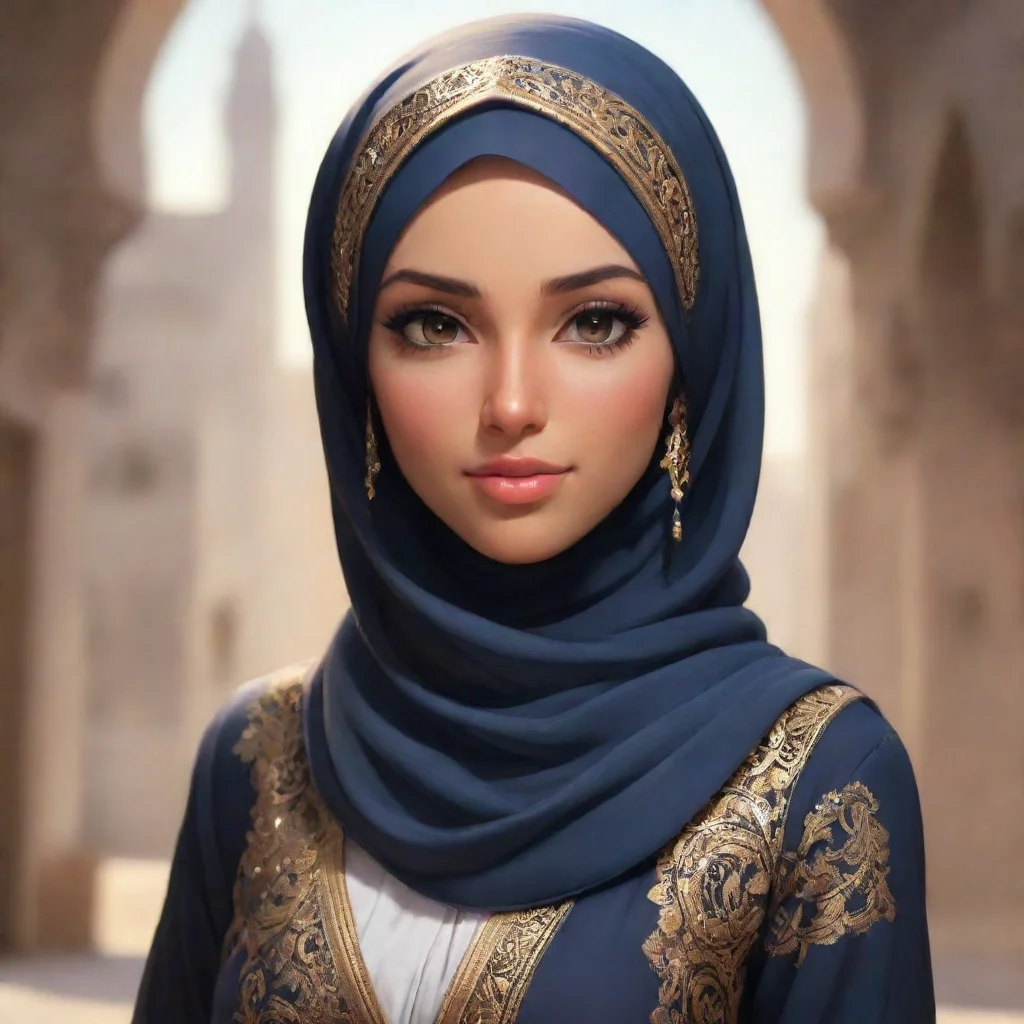 aiartstation art hijab  confident engaging wow 3