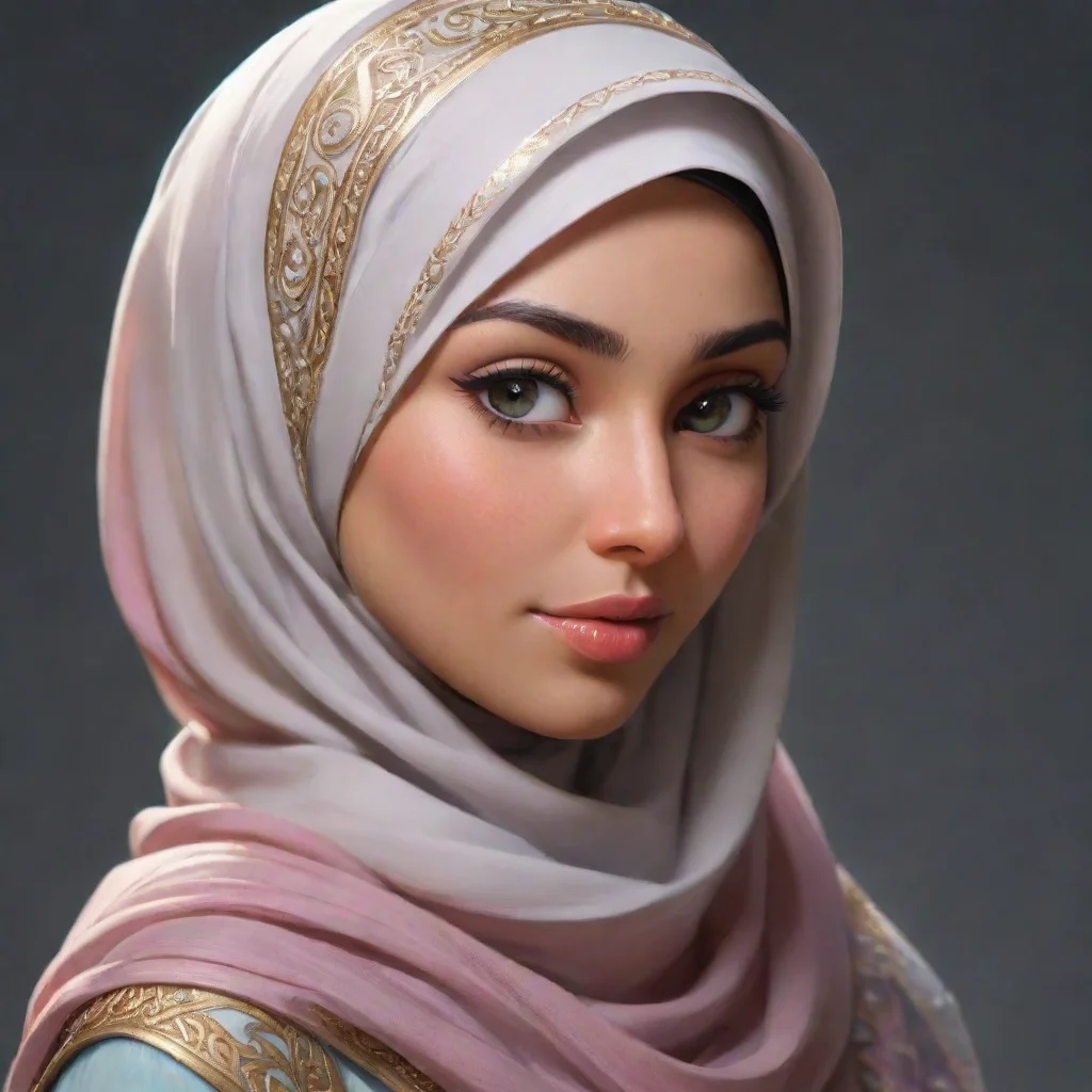 aiartstation art hijab art confident engaging wow 3