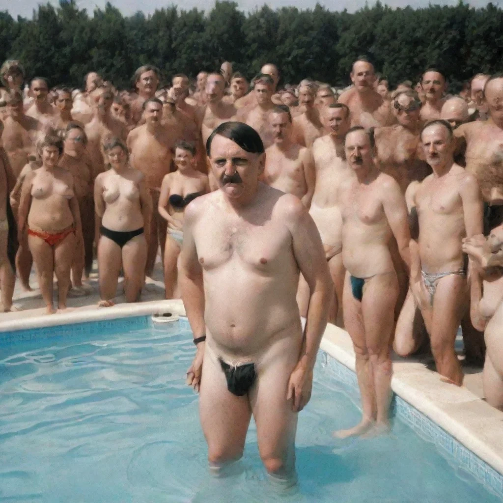 artstation art hitler pool party confident engaging wow 3