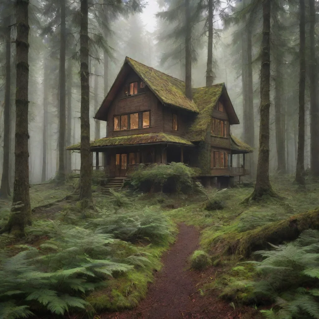 artstation art house forest confident engaging wow 3