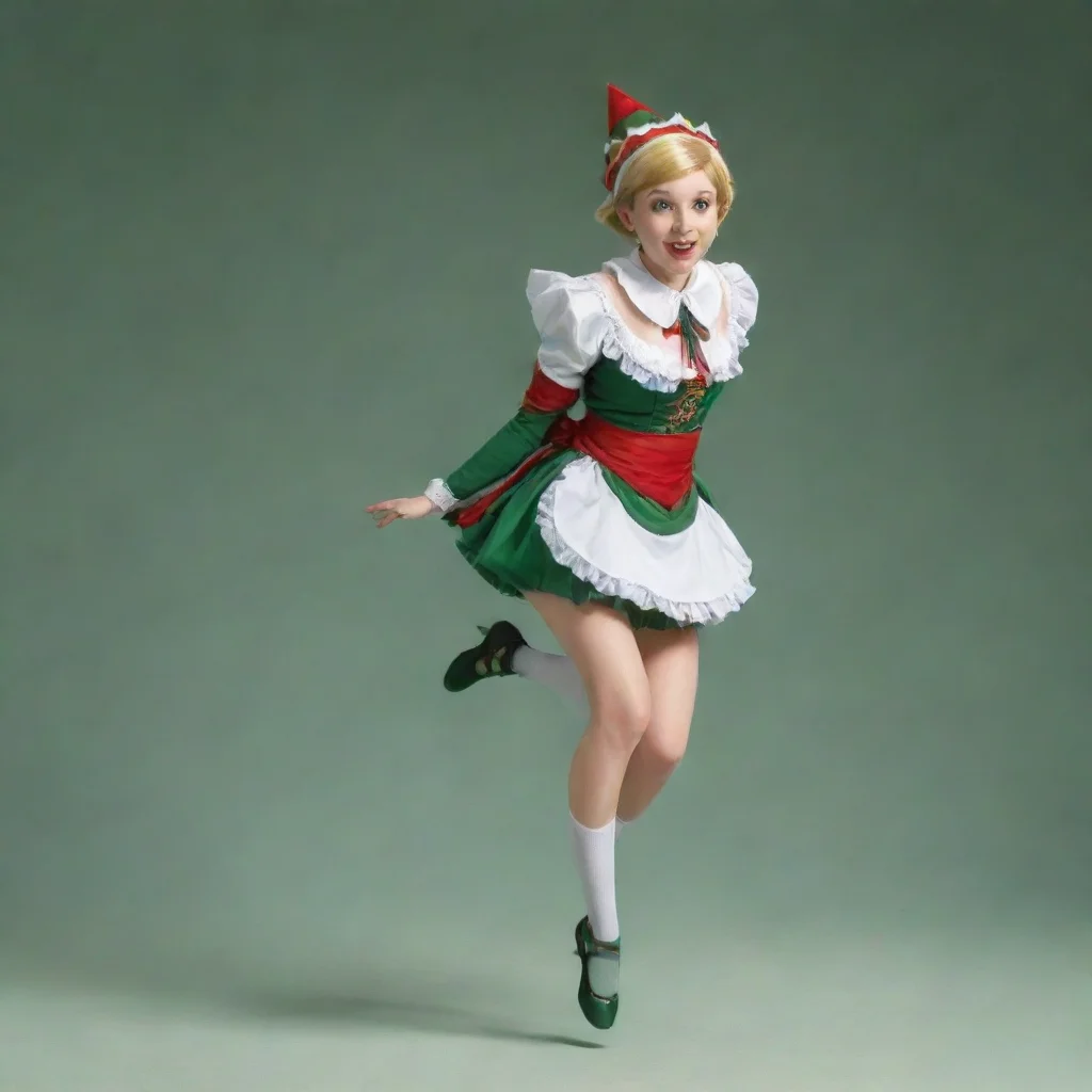 aiartstation art hugh elf maid jumps confident engaging wow 3