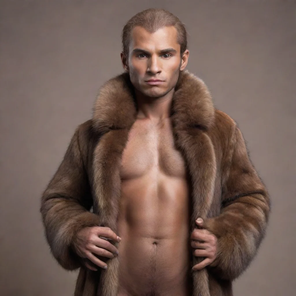 aiartstation art human midtransformation giant brown furred mink confident engaging wow 3