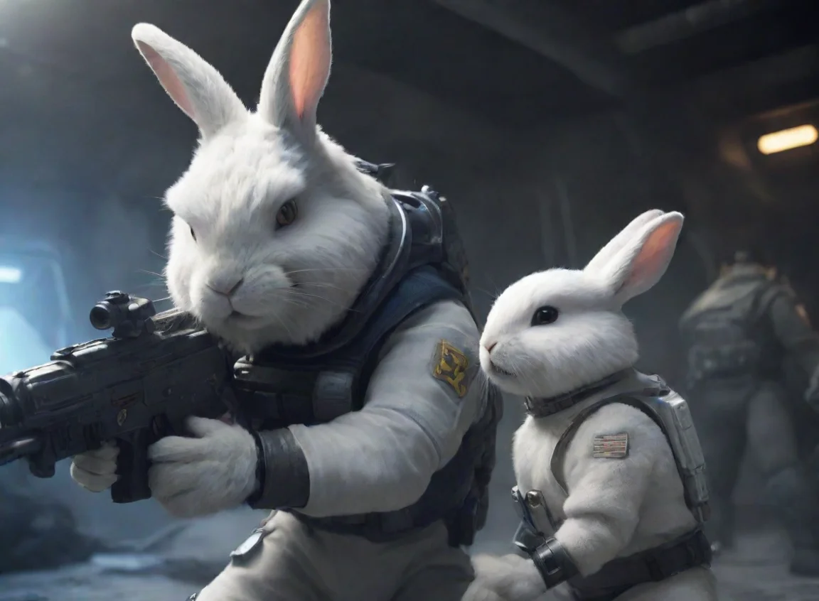 aiartstation art human swedish space soldier fighting alongside anthro furry rabbit sci fi space warzone hd confident engaging wow 3 landscape43
