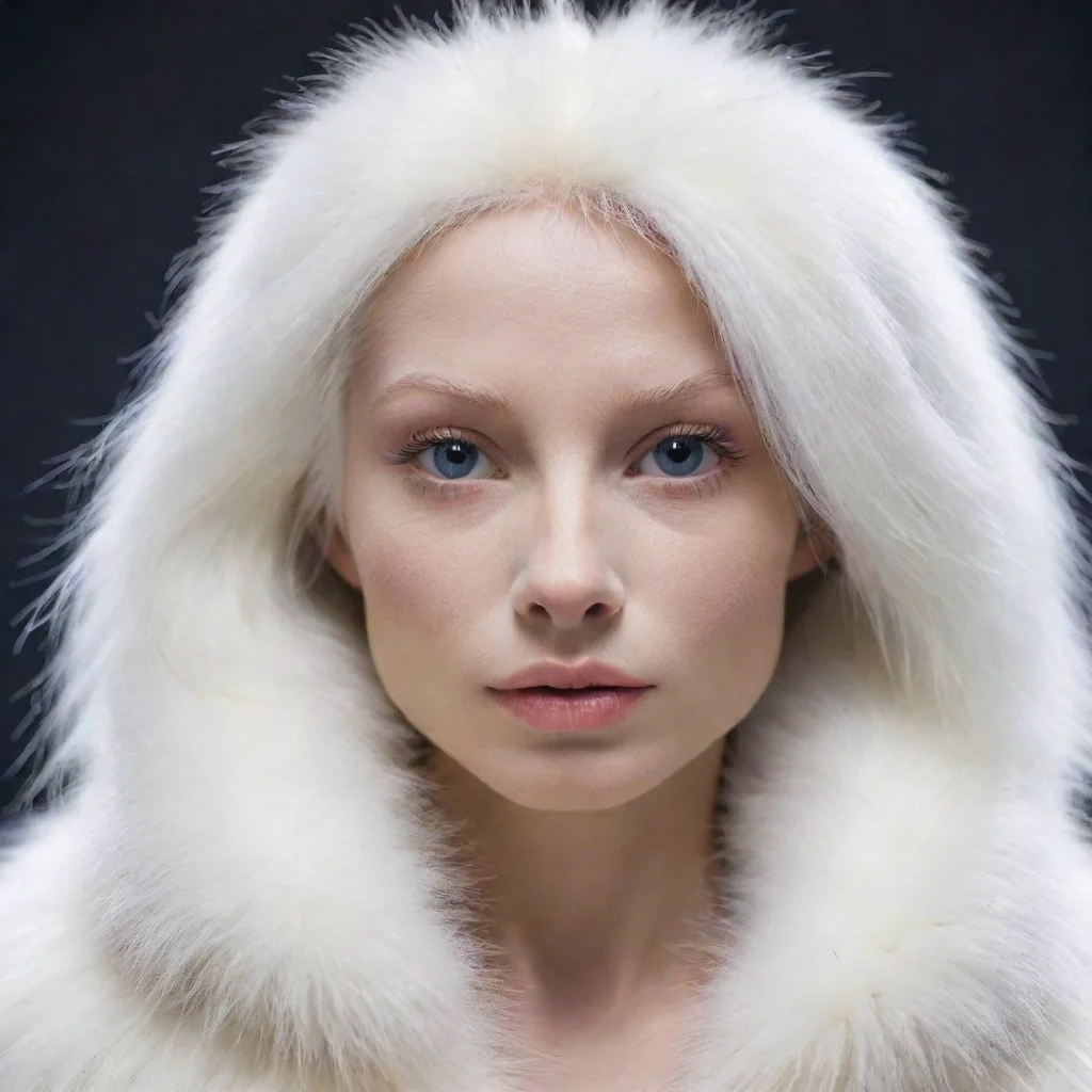 artstation art human turned into white mink confident engaging wow 3