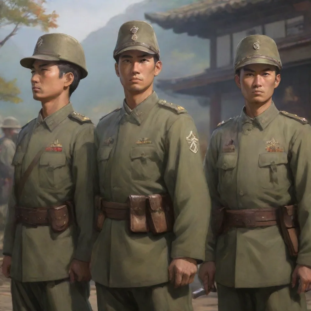artstation art imperial japanese soldiers confident engaging wow 3