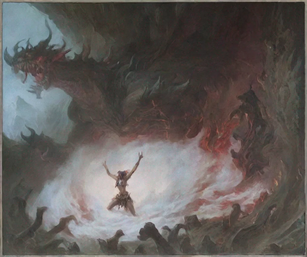 aiartstation art in hell confident engaging wow 3